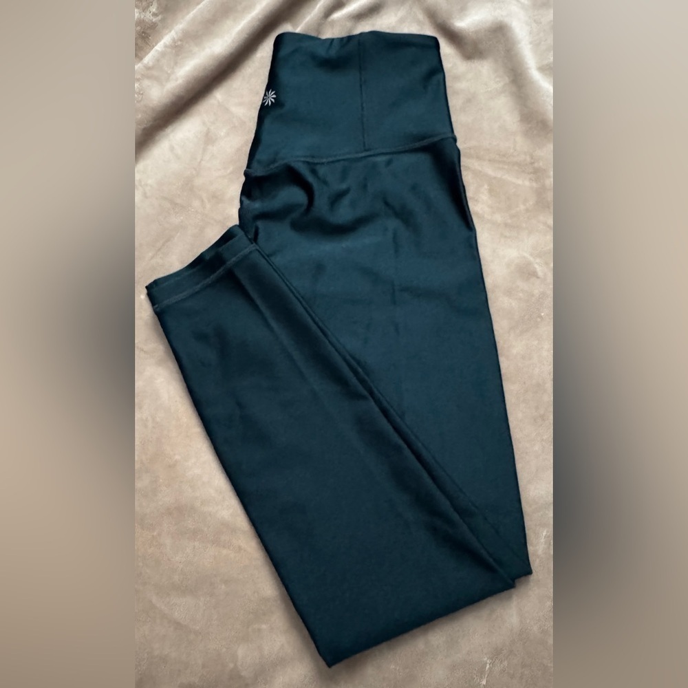 NWOT-Athleta Green Elation Sheen Tight 7/8 Length-Small